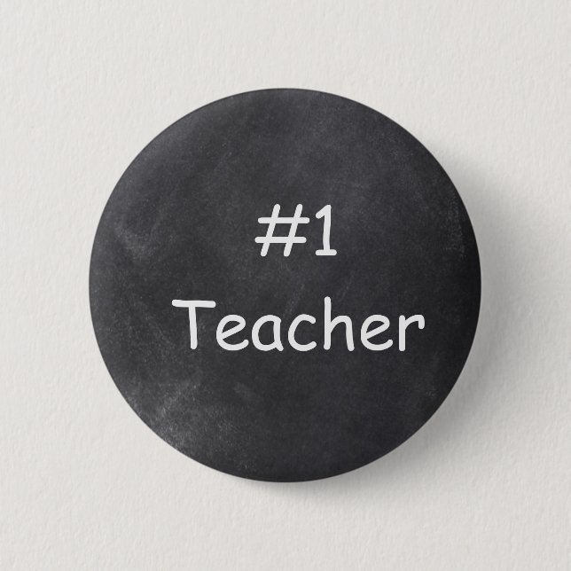 Chapa Redonda De 5 Cm #1 Teacher Chalkboard Diseño Idea de Regalo (Anverso)