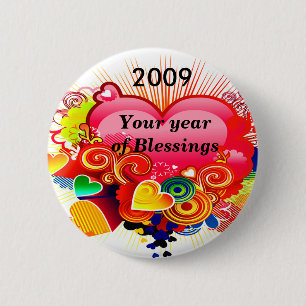 Chapa Redonda De 5 Cm 2009 Año de bendiciones_Button_by Elenne Boothe