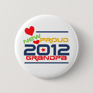 Chapa Redonda De 5 Cm 2012 camisetas y regalos orgullosos del abuelo