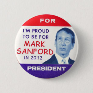 Chapa Redonda De 5 Cm 2012 marca Sanford para presidente Button