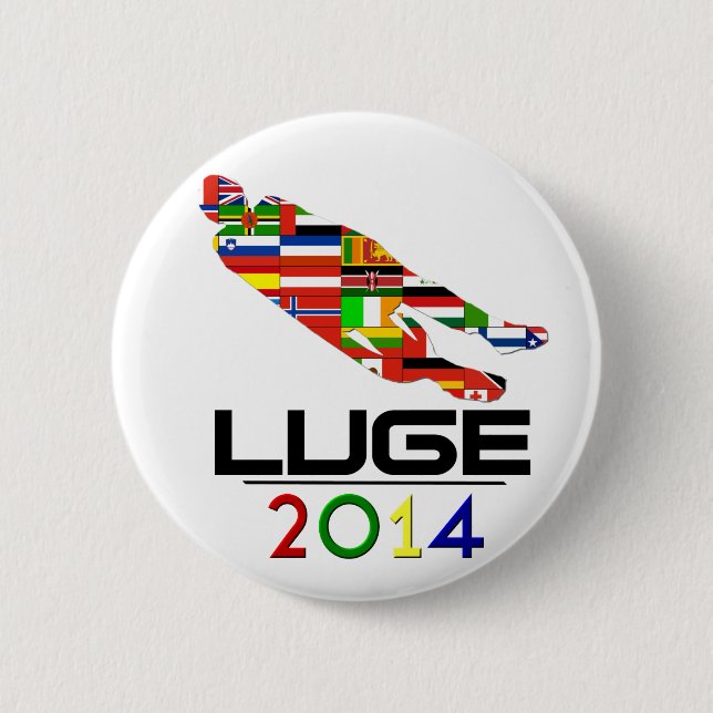 Chapa Redonda De 5 Cm 2014: Luge (Anverso)