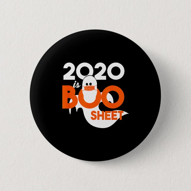 Chapa Redonda De 5 Cm 2020 es hoja de fantasma de Halloween  (Anverso)