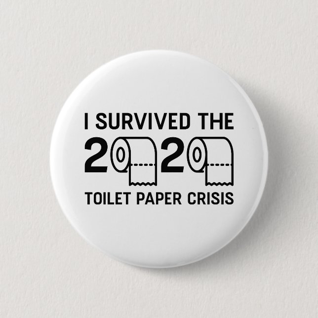 Chapa Redonda De 5 Cm 2020 Toilet Paper Crisis (Anverso)