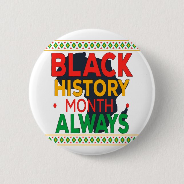 Chapa Redonda De 5 Cm 2022 Mes de la Historia Negra - Afroamericano (Anverso)