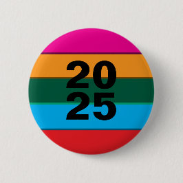 Chapa Redonda De 5 Cm 2025 Líneas Coloridas Negrita