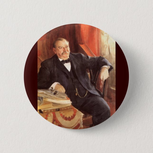 Chapa Redonda De 5 Cm 24 Grover Cleveland1 (Anverso)