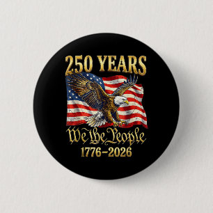 Chapa Redonda De 5 Cm 250º cumpleaños de Estados Unidos, 250 años de Nos