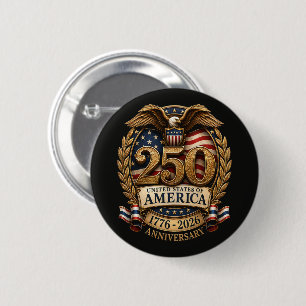 Chapa Redonda De 5 Cm 250 aniversario de los Estados Unidos de América