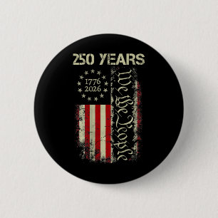 Chapa Redonda De 5 Cm 250 Años América 1776 2026 We The People Bandera U