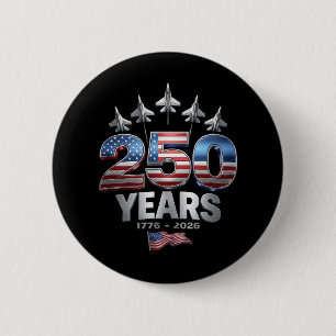 Chapa Redonda De 5 Cm 250 Años Americano 1776 2026 250º USA Patriótico