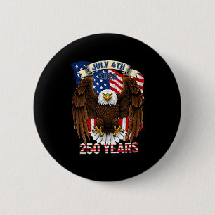 Chapa Redonda De 5 Cm 250 años americano 1776 2026 250 cumpleaños usa 4t
