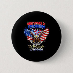 Chapa Redonda De 5 Cm 250 Años Americano 1776 2026 250 Cumpleaños Usa 4t