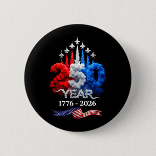 Chapa Redonda De 5 Cm 250 años americano 1776 2026 cumpleaños 250 4 de
