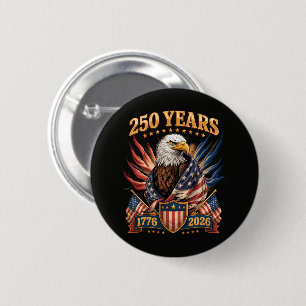 Chapa Redonda De 5 Cm 250 años americano 250 aniversario Estados Unidos