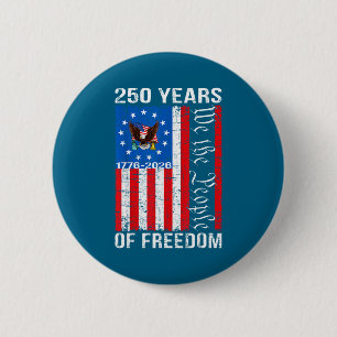 Chapa Redonda De 5 Cm 250 años aniversario americano 250º bandera EEUU E