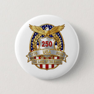 Chapa Redonda De 5 Cm 250 cumpleaños de América