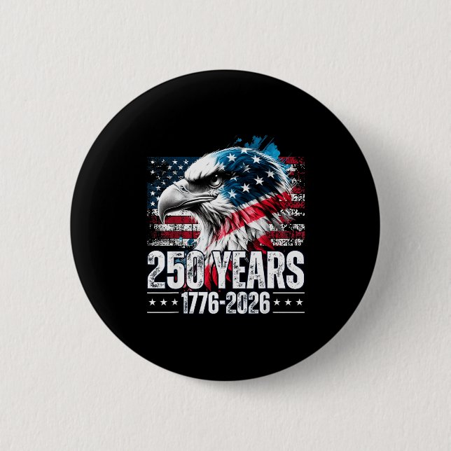 Chapa Redonda De 5 Cm 250th Anniversary United States Birthday  (Anverso)