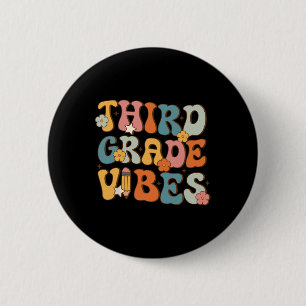 Chapa Redonda De 5 Cm 3.ᵉʳ Grado De Vestimenta De Vuelta A La Escuela Re