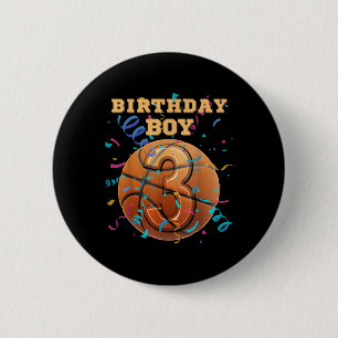 Chapa Redonda De 5 Cm 3.ᵉʳ Nacimiento Juega de Baloncesto de 3 años