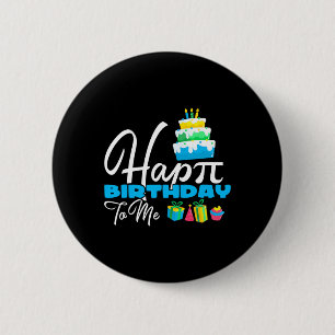 Chapa Redonda De 5 Cm 3.14 Pastel Feliz Día Pi Para El Aniversario Feliz