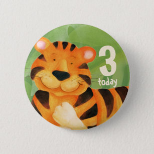 Chapa Redonda De 5 Cm 3 hoy tigre tigre lindo botón/insignia de arte