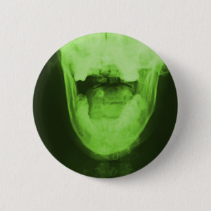 Chapa Redonda De 5 Cm 3 radiografiados - Verde radiactivo