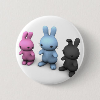 Chapa Redonda De 5 Cm 3 wabbits lindos