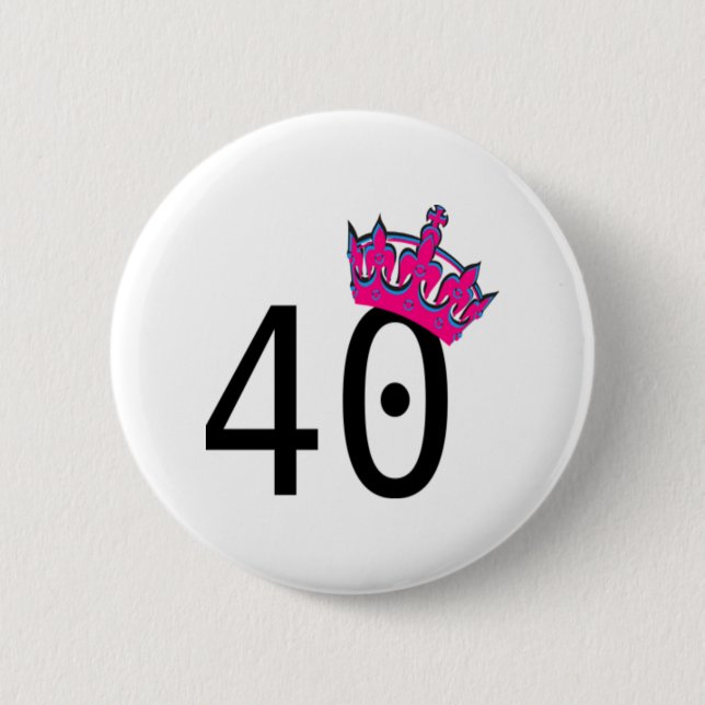 Chapa Redonda De 5 Cm 40.ª Princesa De Cumpleaños (Anverso)