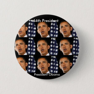 Chapa Redonda De 5 Cm 44.º presidente electo< Obama