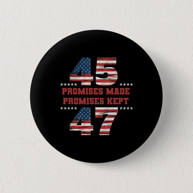 Chapa Redonda De 5 Cm 45 47 Promesas Cumplidas Mantuvieron al Presidente (Anverso)