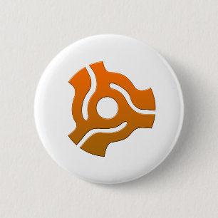 Chapa Redonda De 5 Cm 45 adaptador - disc jockey de DJ del disco de