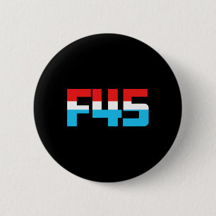 Chapa Redonda De 5 Cm 45! Gráfica divertida anti-triunfo Minimalista F45