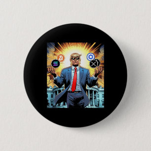 Chapa Redonda De 5 Cm 47º Presidente Trump Crypto Hodler Moneda Btc Sol 