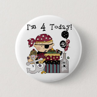 Chapa Redonda De 5 Cm 4.ª Camiseta y Regalos Piratas de Cumpleaños