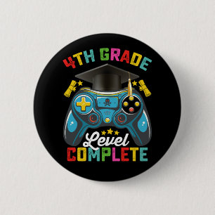 Chapa Redonda De 5 Cm 4.º jugador de graduación completa de nivel