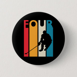 Chapa Redonda De 5 Cm 4.º regalo de cumpleaños Cuatro cumpleaños de hock