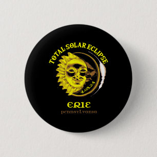 Chapa Redonda De 5 Cm 4.08.24 Eclipse solar total 2024 Erie Pennsylvania