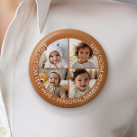 Chapa Redonda De 5 Cm 4 Collages de fotos con texto Personalizado curvat<br><div class="desc">Añade 4 fotos y texto para hacer un keepsake especial para un evento de amigos o familiares. El borde y el fondo se pueden cambiar en el área de diseño avanzado. ¡Usa tus fotos de Instagram cuadradas para obtener los mejores resultados! PARA CAMBIAR EL FONDO - haga clic en el...</div>