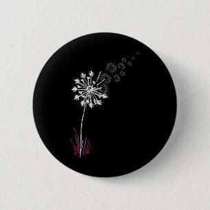 Chapa Redonda De 5 Cm 4 De Julio Flor Cuta Patriótica Estadounidense 1