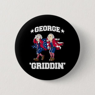 Chapa Redonda De 5 Cm 4 de julio George Washington Griddy George Griddi