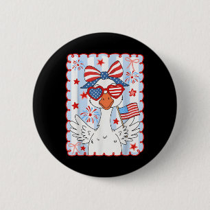 Chapa Redonda De 5 Cm 4 De Julio Mama Goose American Coquette Patriotic