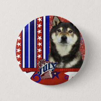Chapa Redonda De 5 Cm 4 de julio petardo - Shiba Inu - Yasha
