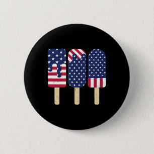 Chapa Redonda De 5 Cm 4 de julio Popsicle Patriotic American Flag Memor