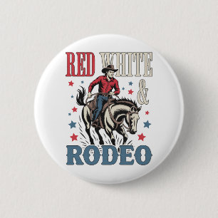 Chapa Redonda De 5 Cm 4 de julio Rodeo Cowboy