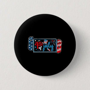 Chapa Redonda De 5 Cm 4 De Julio Videojuego Jugador Estadounidense Me Bo