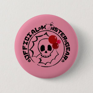 Chapa Redonda De 5 Cm 4 pequeños monstruos - logotipo del día de fiest