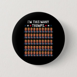 Chapa Redonda De 5 Cm 50° cumpleaños soy esta cantidad de Trump