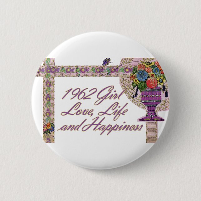 Chapa Redonda De 5 Cm 50.o Birthday, 1962 (Anverso)