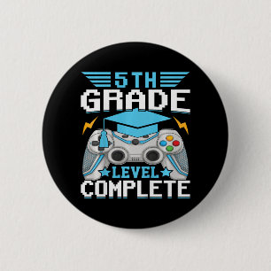 Chapa Redonda De 5 Cm 5.º Grado De Grado Completa De Gamer Cl De Graduad
