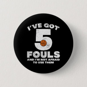 Chapa Redonda De 5 Cm 5 payasos no temen al jugador más divertido de bal